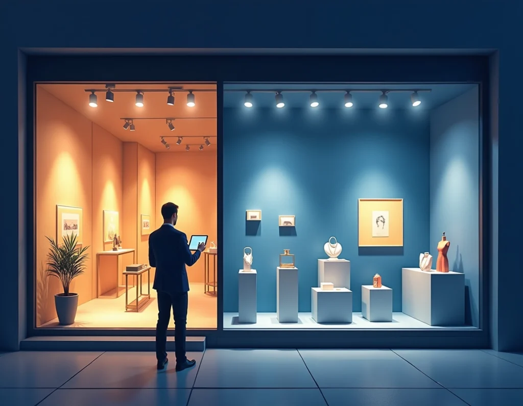 éclairage vitrine